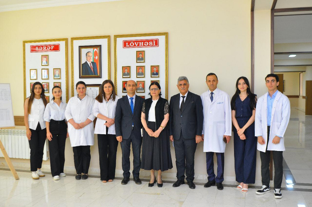 NDU-nun Tibb fakültəsinin kollektivi “Sağlam gənclik ,Sağlam gələcək!” layihəsi çərçivəsində Gimnaziyada olub<font color=red> - FOTOLAR</font>
