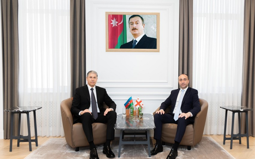 Vilayət Eyvazov gürcüstanlı həmkarı ilə görüşüb<font color=red> - FOTOLAR</font>