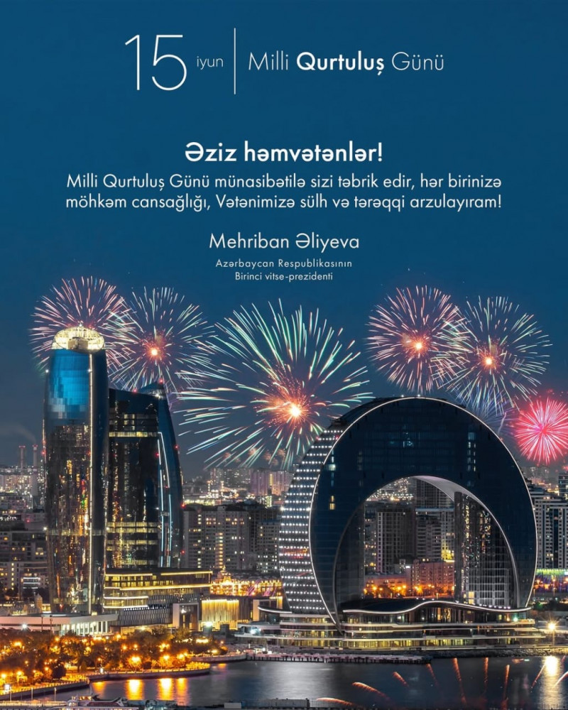 Birinci vitse-prezident Mehriban Əliyeva Milli Qurtuluş Günü münasibətilə paylaşım edib<font color=red> - FOTOLAR</font>