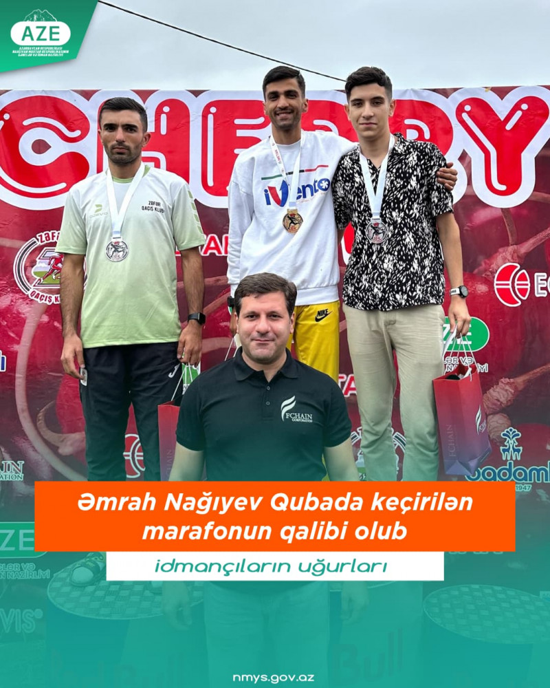 Əmrah Nağıyev Qubada keçilən marafonun qalibi olub <font color=red> - FOTOLAR</font>