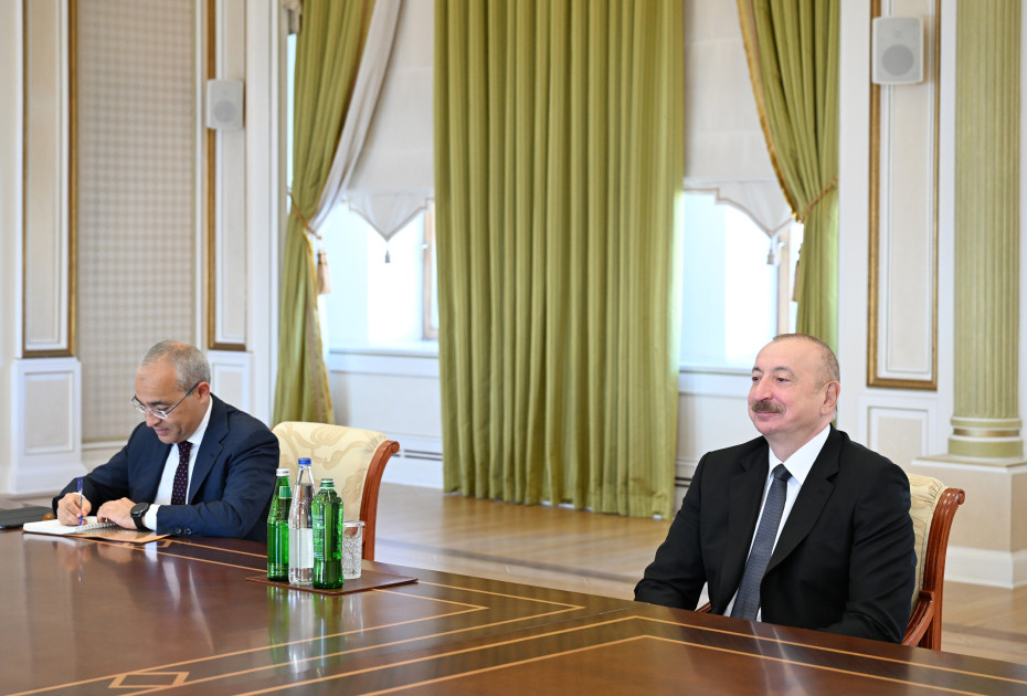 Prezident İlham Əliyev Özbəkistanın investisiya, sənaye və ticarət nazirini qəbul edib<font color=red> - FOTOLAR</font>
