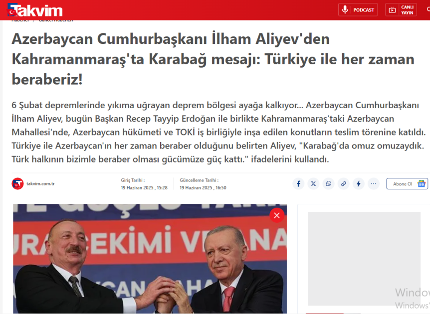 Kahramanmaraşda “Azərbaycan” məhəlləsinin açılması Türkiyə və Şimali Kipr mediasının diqqət mərkəzində olub<font color=red> - FOTOLAR</font>