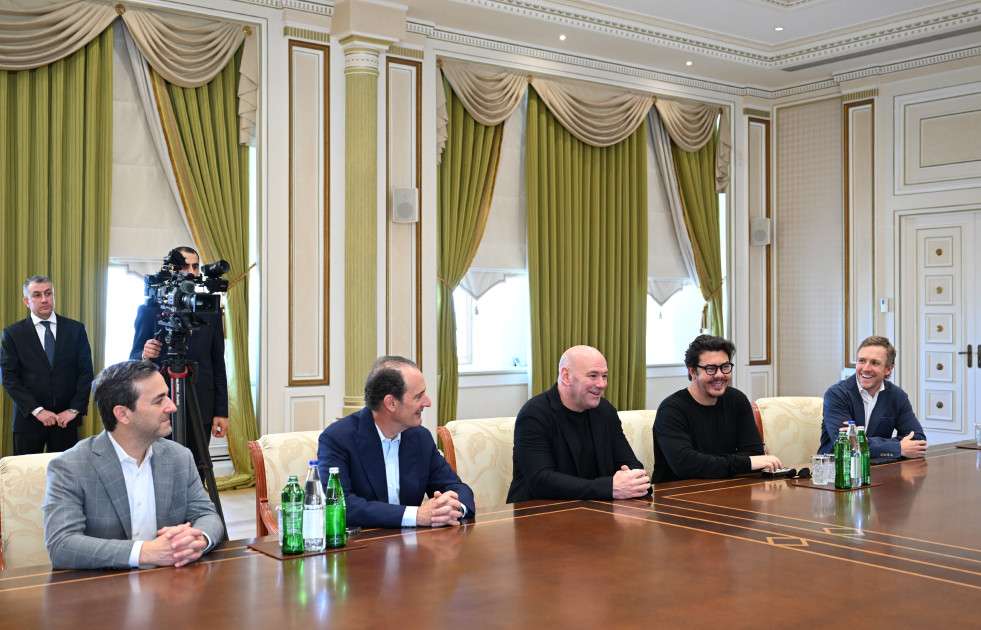 Prezident İlham Əliyev UFC-nin prezidentini qəbul edib<font color=red> - FOTOLAR</font>