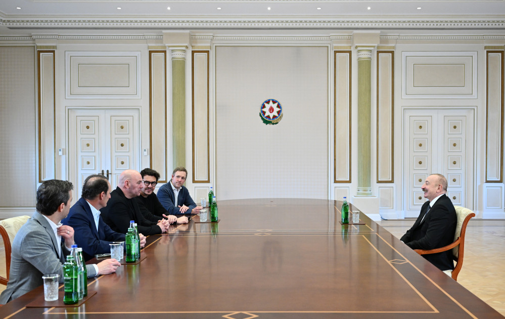 Prezident İlham Əliyev UFC-nin prezidentini qəbul edib<font color=red> - FOTOLAR</font>