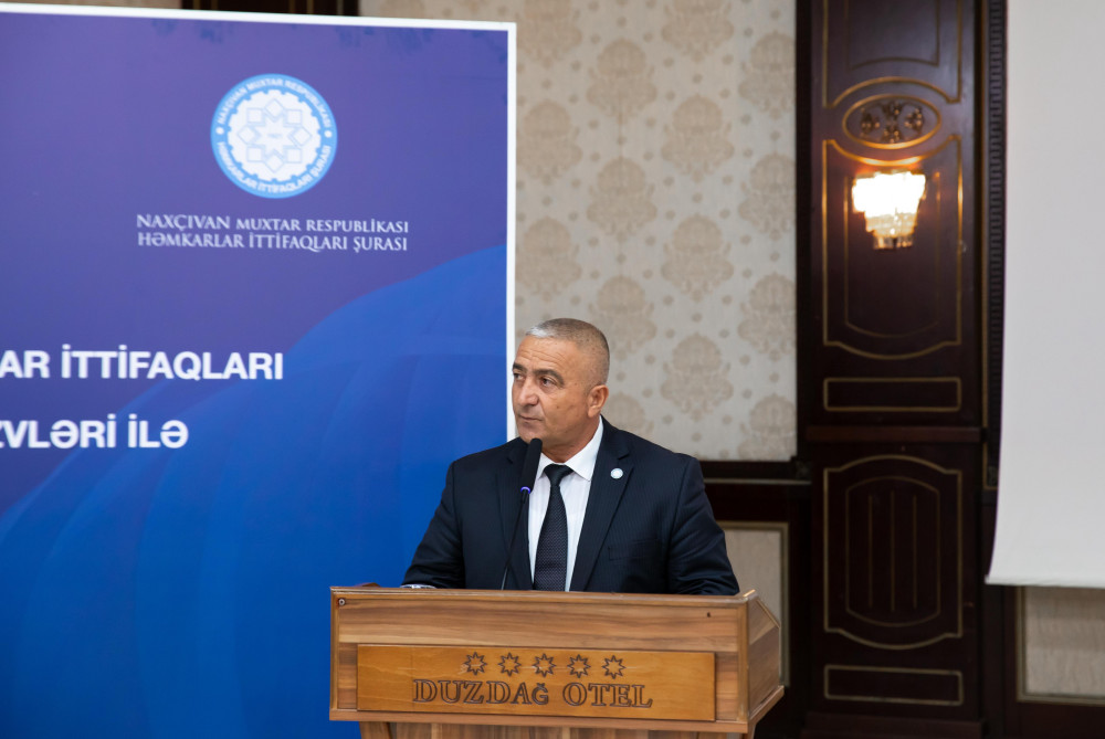 Naxçıvan Muxtar Respublikası Həmkarlar İttifaqları Şurası ilk həmkarlar ittifaqı üzvləri ilə görüş keçirib<font color=red> - FOTOLAR</font>