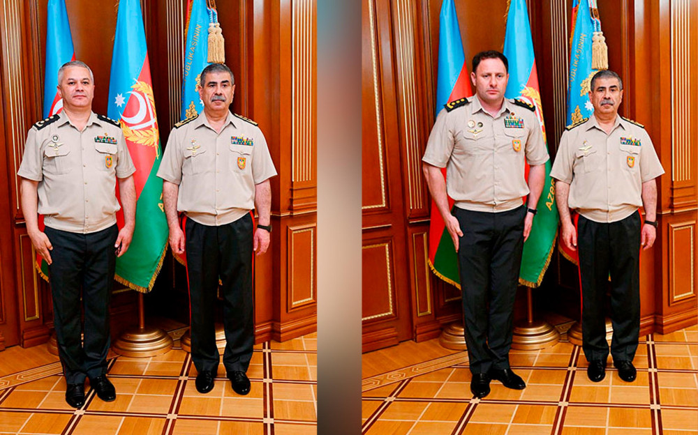 Zakir Həsənov ali hərbi rütbələr verilən hərbi qulluqçularla görüşüb<font color=red> - FOTOLAR</font>