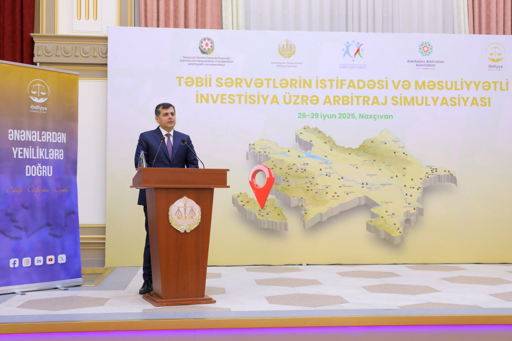 Naxçıvanda “Təbii sərvətlərin istifadəsi və məsuliyyətli investisiya üzrə arbitraj simulyasiyası” layihəsi həyata keçirilir<font color=red> - FOTOLAR</font>
