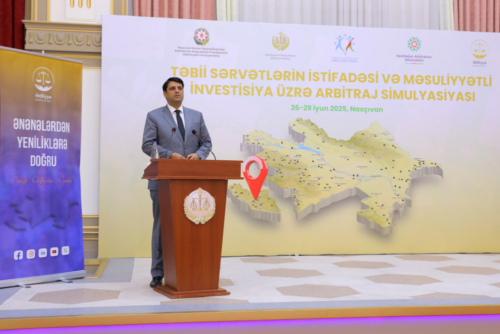 Naxçıvanda “Təbii sərvətlərin istifadəsi və məsuliyyətli investisiya üzrə arbitraj simulyasiyası” layihəsi həyata keçirilir<font color=red> - FOTOLAR</font>