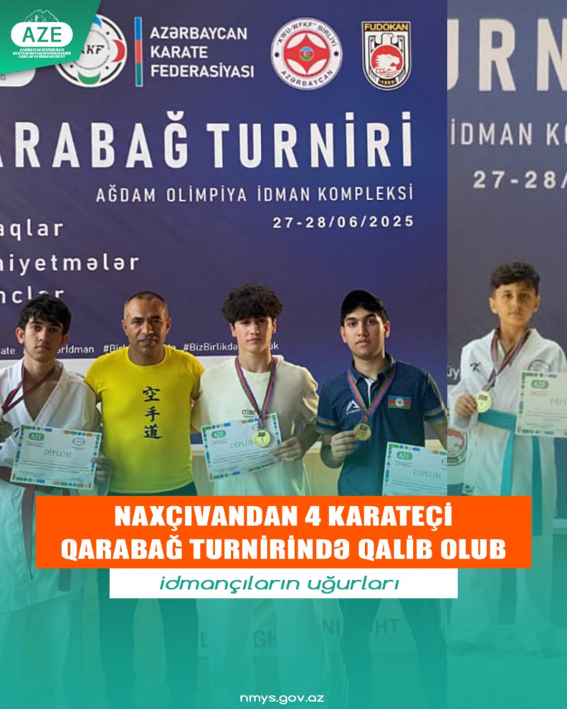 Naxçıvandan 4 karateçi Qarabağ turnirində qalib olub<font color=red> - FOTOLAR</font>