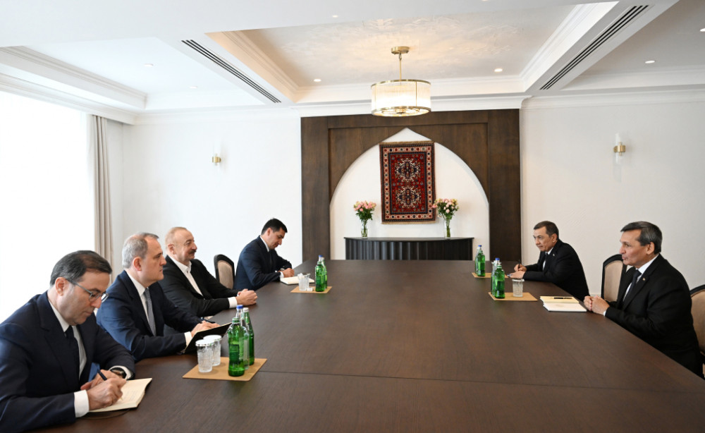 Azərbaycan Prezidenti İlham Əliyev Xankəndidə Türkmənistanın Nazirlər Kabineti Sədrinin müavinini qəbul edib<font color=red> - FOTOLAR</font>