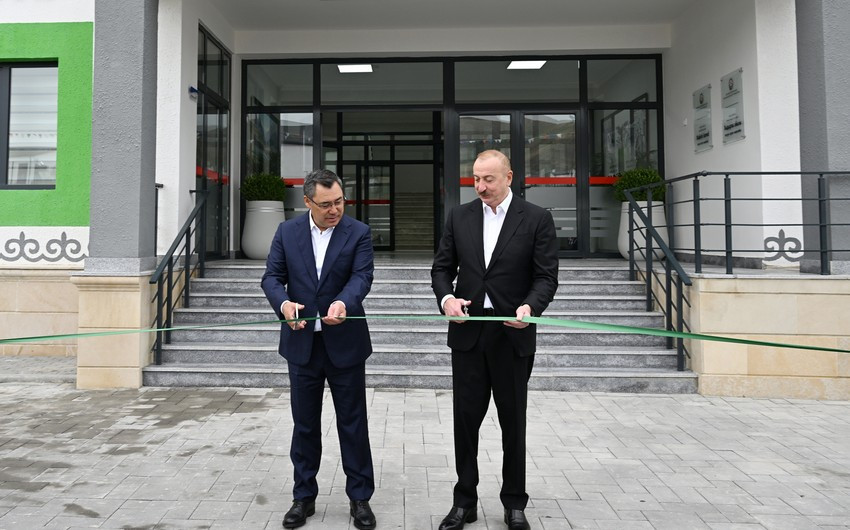 Azərbaycan və Qırğızıstan liderləri Ayköl Manas adına Xıdırlı kənd tam orta məktəbinin açılışını edib<font color=red> - FOTOLAR</font>
