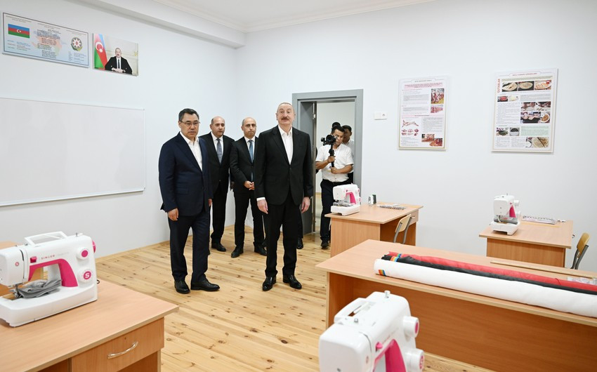 Azərbaycan və Qırğızıstan liderləri Ayköl Manas adına Xıdırlı kənd tam orta məktəbinin açılışını edib<font color=red> - FOTOLAR</font>