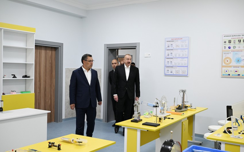 Azərbaycan və Qırğızıstan liderləri Ayköl Manas adına Xıdırlı kənd tam orta məktəbinin açılışını edib<font color=red> - FOTOLAR</font>