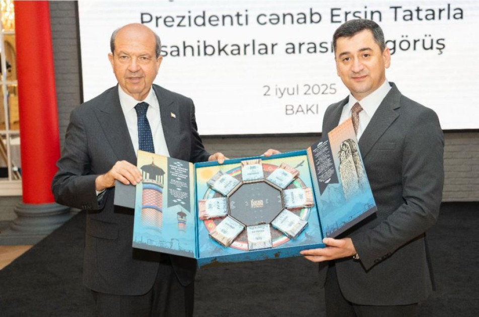 Ersin Tatar Azərbaycan və Şimali Kiprin biznes icmalarını daha fəal əməkdaşlığa çağırıb<font color=red> - FOTOLAR</font>