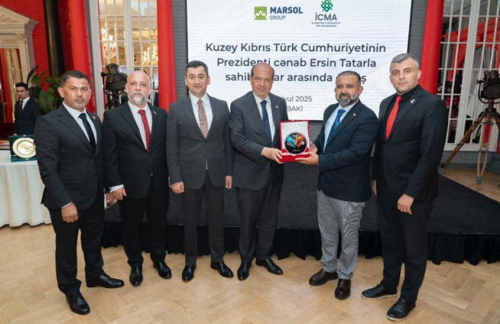 Ersin Tatar Azərbaycan və Şimali Kiprin biznes icmalarını daha fəal əməkdaşlığa çağırıb<font color=red> - FOTOLAR</font>