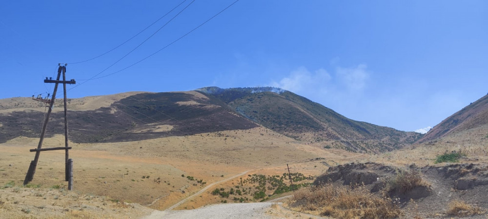 Siyəzəndə dağlıq ərazidə yanğın başlayıb<font color=red> - FOTOLAR</font>