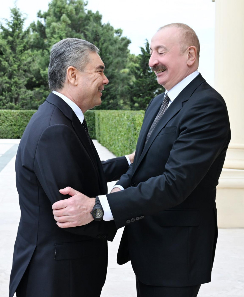 Azərbaycan Prezidenti İlham Əliyevin Türkmənistan Xalq Məsləhətinin sədri Qurbanqulu Berdiməhəmmədov ilə görüşü olub<font color=red> - FOTOLAR</font>