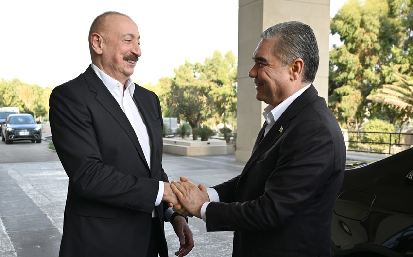 İlham Əliyev və Qurbanqulu Berdiməhəmmədov “Sea Breeze”də olublar<font color=red> - FOTOLAR</font>