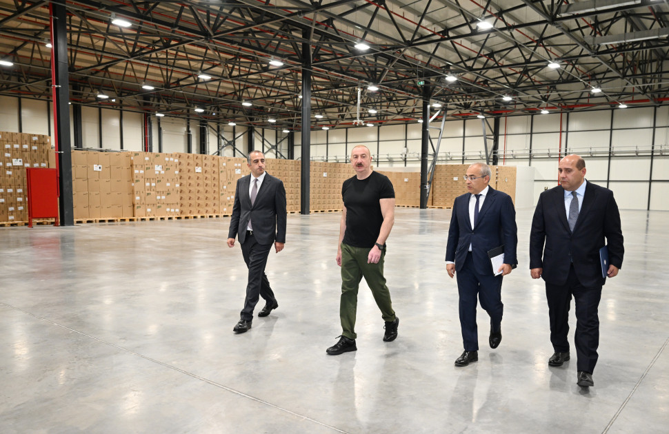 Prezident İlham Əliyev Ağdam Sənaye Parkında tütün məmulatlarının istehsalı müəssisəsinin açılışında iştirak edib<font color=red> - FOTOLAR</font>
