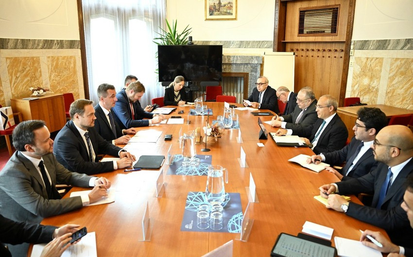 Azərbaycan və Çexiya iqtisadi əməkdaşlığa dair müzakirələr aparıb<font color=red> - FOTOLAR</font>