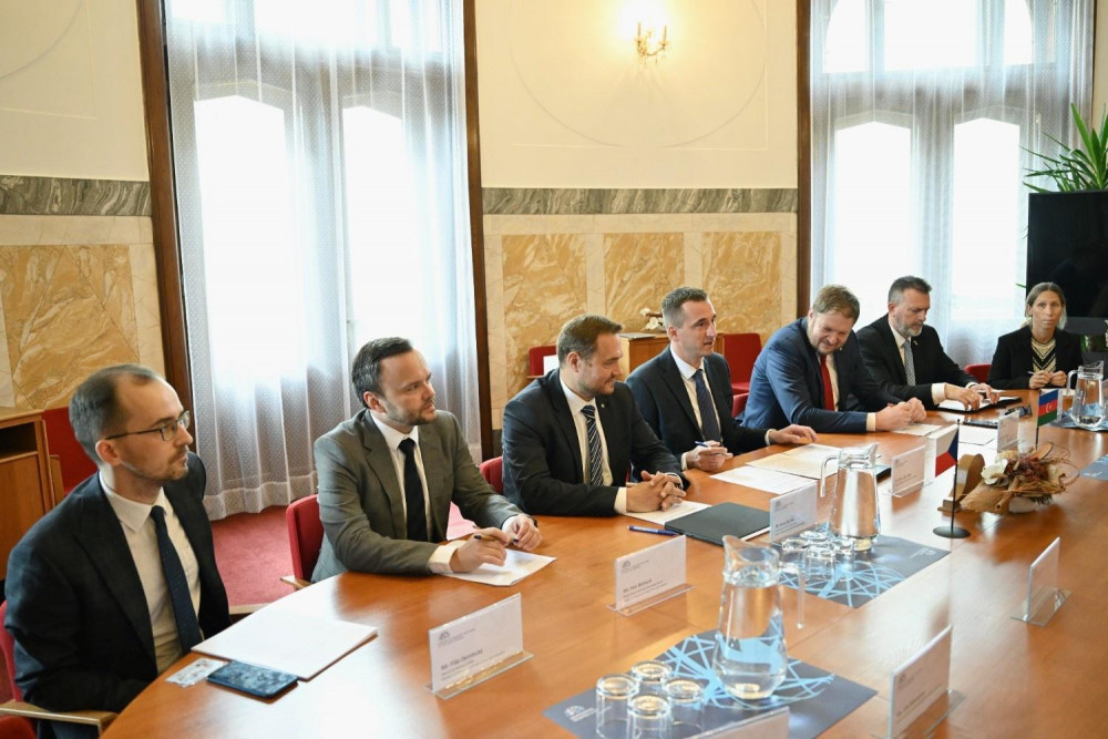 Azərbaycan və Çexiya iqtisadi əməkdaşlığa dair müzakirələr aparıb<font color=red> - FOTOLAR</font>