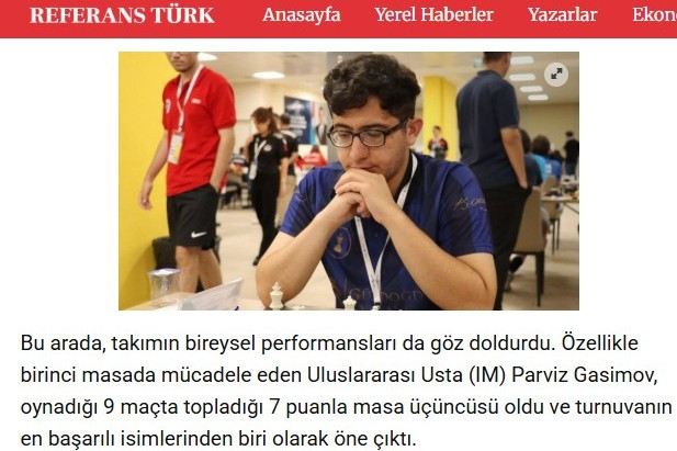 Naxçıvanlı şahmatçı Türkiyədə beynəlxalq turnirin mükafatçısı oldu<font color=red> - FOTOLAR</font>