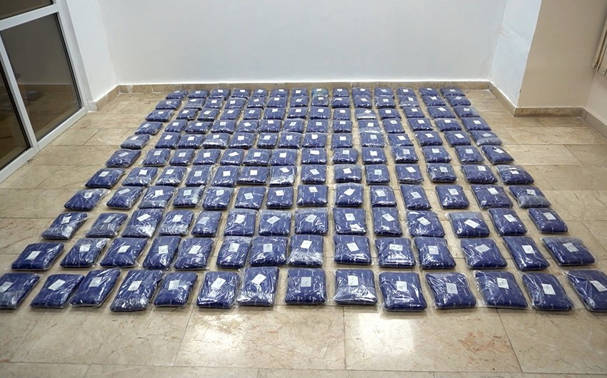 Astara Gömrük İdarəsində uğurlu əməliyyat nəticəsində 103,3 kq narkotik aşkarlanıb<font color=red> - FOTOLAR</font>