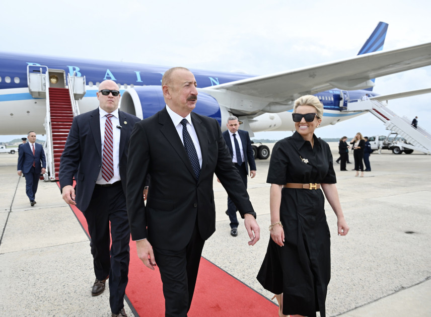İlham Əliyev ABŞ-yə işgüzar səfər edib<font color=red> - FOTOLAR</font>