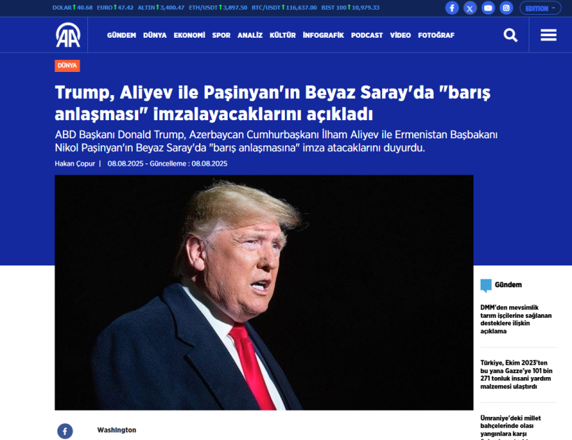 Azərbaycan Prezidenti İlham Əliyevin Ermənistanın baş naziri ilə Vaşinqtonda keçirəcəyi görüş dünyanın ən nüfuzlu mediasında<font color=red> - FOTOLAR</font>