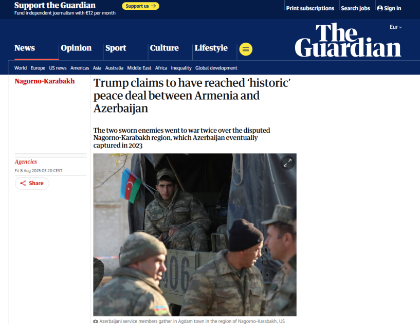 Azərbaycan Prezidenti İlham Əliyevin Ermənistanın baş naziri ilə Vaşinqtonda keçirəcəyi görüş dünyanın ən nüfuzlu mediasında<font color=red> - FOTOLAR</font>