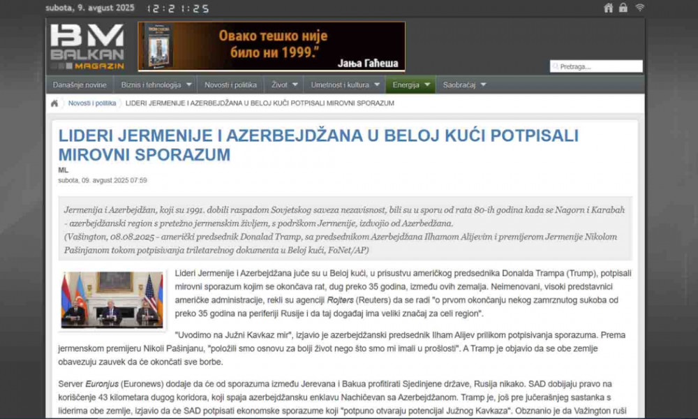 Qərbi Balkan mediası Vaşinqtonda keçirilən Sülh Sammitini diqqətdə saxlayıb<font color=red> - FOTOLAR</font>