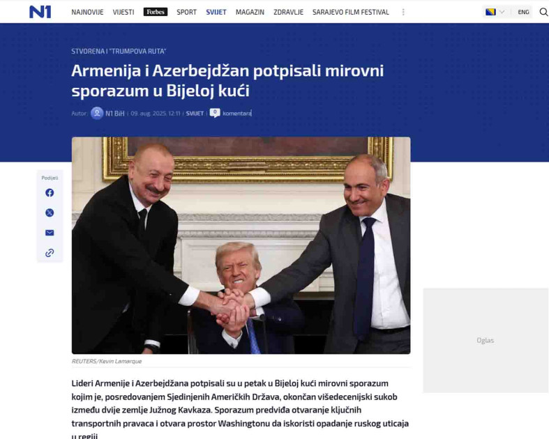Qərbi Balkan mediası Vaşinqtonda keçirilən Sülh Sammitini diqqətdə saxlayıb<font color=red> - FOTOLAR</font>