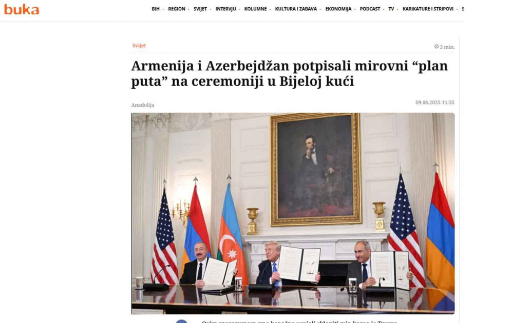 Qərbi Balkan mediası Vaşinqtonda keçirilən Sülh Sammitini diqqətdə saxlayıb<font color=red> - FOTOLAR</font>
