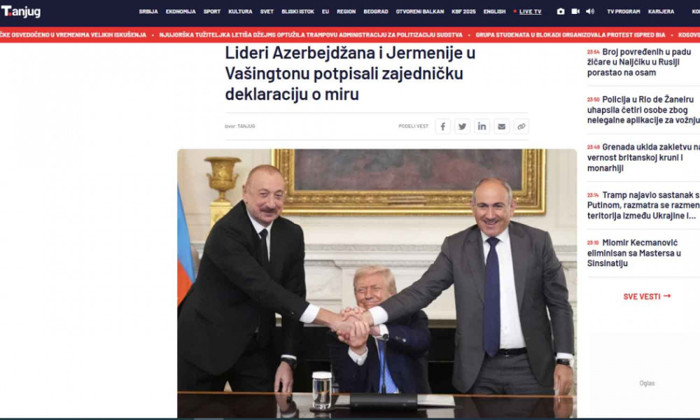 Qərbi Balkan mediası Vaşinqtonda keçirilən Sülh Sammitini diqqətdə saxlayıb<font color=red> - FOTOLAR</font>
