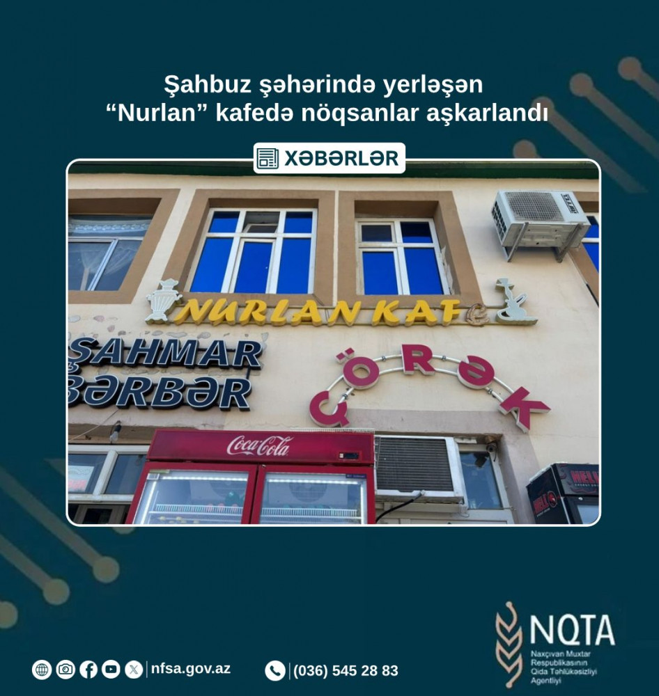Şahbuz şəhərində yerləşən kafenin fəaliyyəti məhdudlaşdırılıb<font color=red> - FOTOLAR</font>