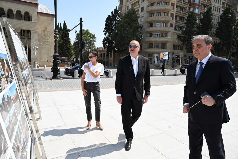 Prezident İlham Əliyev və birinci xanım Mehriban Əliyeva Gəncə şəhərində olublar<font color=red> - FOTOLAR</font>