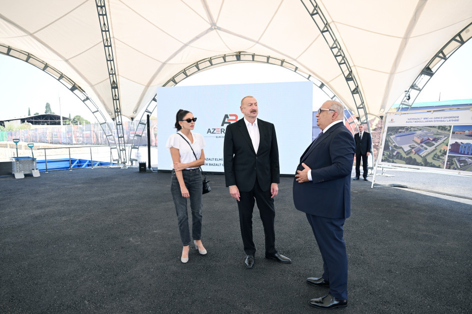 Gəncə şəhərində bazalt məhsullarının istehsalı müəssisəsinin təməli qoyulub<font color='red'> - YENİLƏNİB</font><font color=red> - FOTOLAR</font>