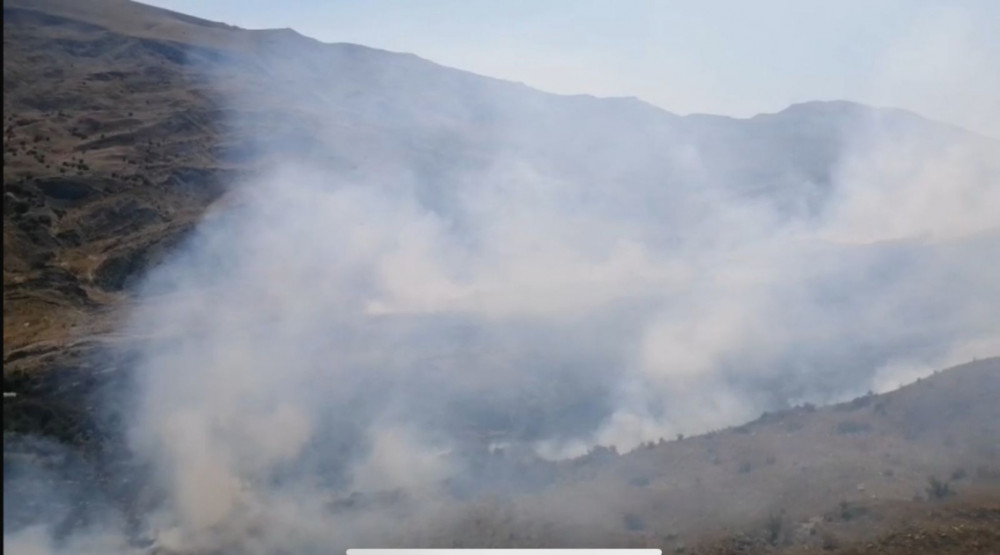 İsmayıllının dağlıq ərazilərində yanğın baş verib<font color=red> - FOTOLAR</font>