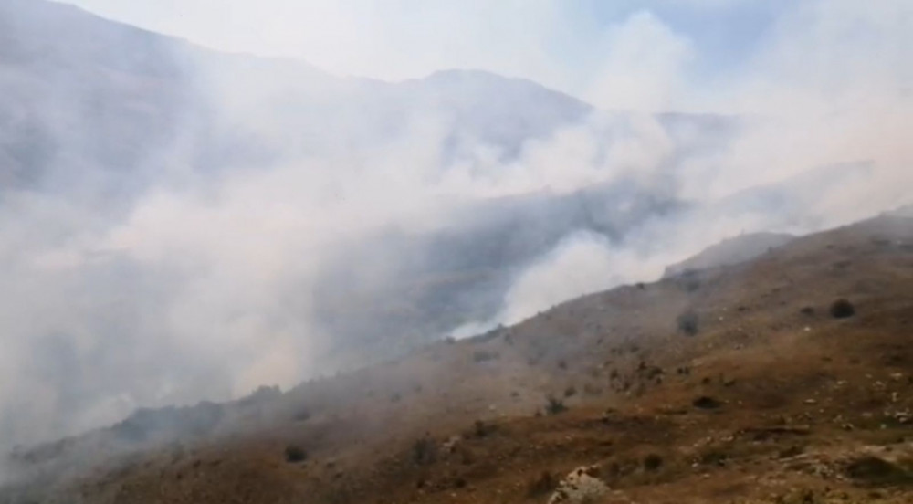 İsmayıllının dağlıq ərazilərində yanğın baş verib<font color=red> - FOTOLAR</font>