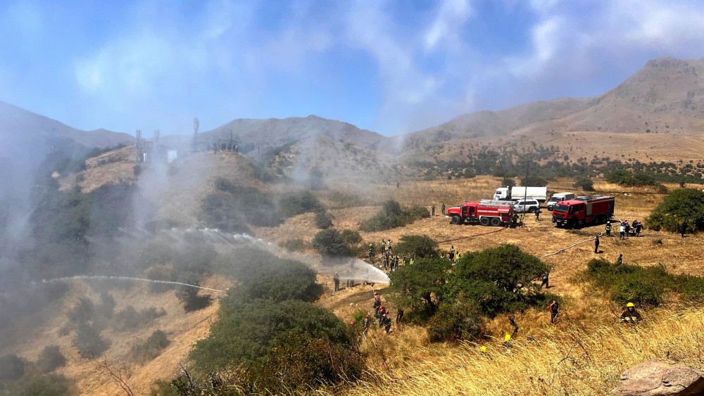 Şahbuz rayonunda meşəlik ərazidə yanğın-taktiki  təlim keçirilib<font color=red> - FOTOLAR</font>