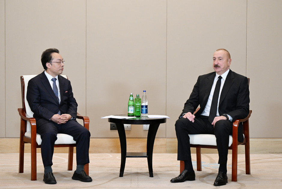 Prezident İlham Əliyev Tiencində "CETC" korporasiyasının baş direktoru ilə görüşüb<font color=red> - FOTOLAR</font>