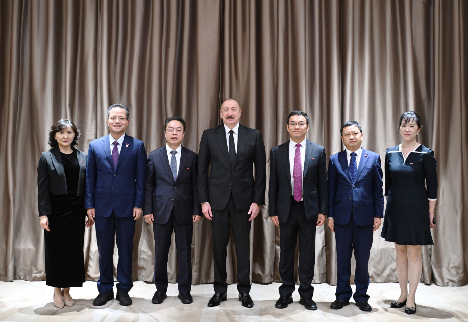 Prezident İlham Əliyev Tiencində "CETC" korporasiyasının baş direktoru ilə görüşüb<font color=red> - FOTOLAR</font>