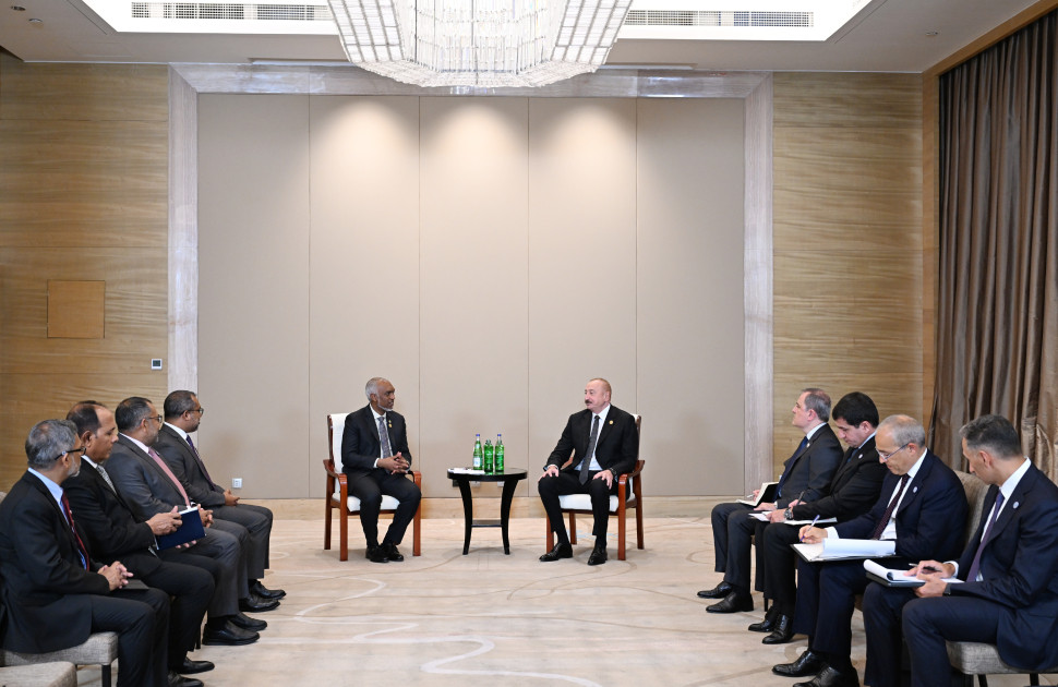 Tiencində Azərbaycan Prezidenti İlham Əliyevin Maldiv Prezidenti ilə görüşü olub<font color='red'> - YENİLƏNİB</font><font color=red> - FOTOLAR</font>