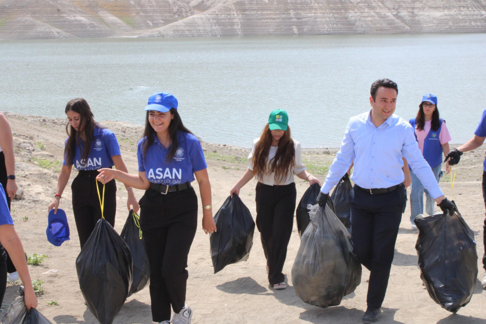 Heydər Əliyev Su Anbarının ətrafı tullantılardan təmizlənib<font color=red> - FOTOLAR</font>
