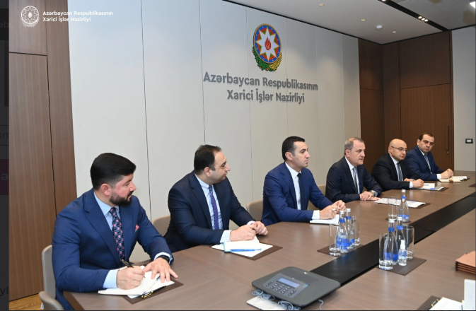 Ceyhun Bayramov ABŞ-nin Ticarət Missiyasının nümayəndələrini qəbul edib<font color=red> - FOTOLAR</font>