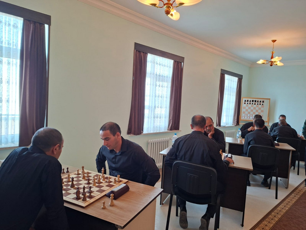 Naxçıvanda məhkumlar arasında şahmat turniri keçirilib<font color=red> - FOTOLAR</font>