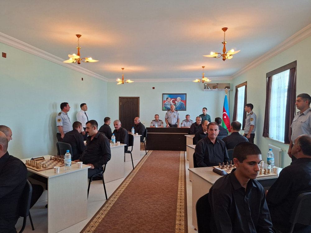 Naxçıvanda məhkumlar arasında şahmat turniri keçirilib<font color=red> - FOTOLAR</font>