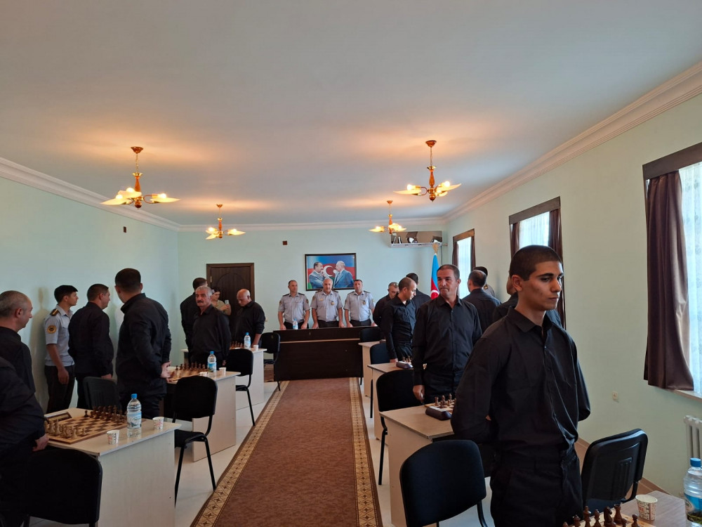 Naxçıvanda məhkumlar arasında şahmat turniri keçirilib<font color=red> - FOTOLAR</font>