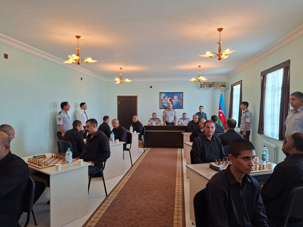 Naxçıvanda məhkumlar arasında şahmat turniri keçirilib<font color=red> - FOTOLAR</font>