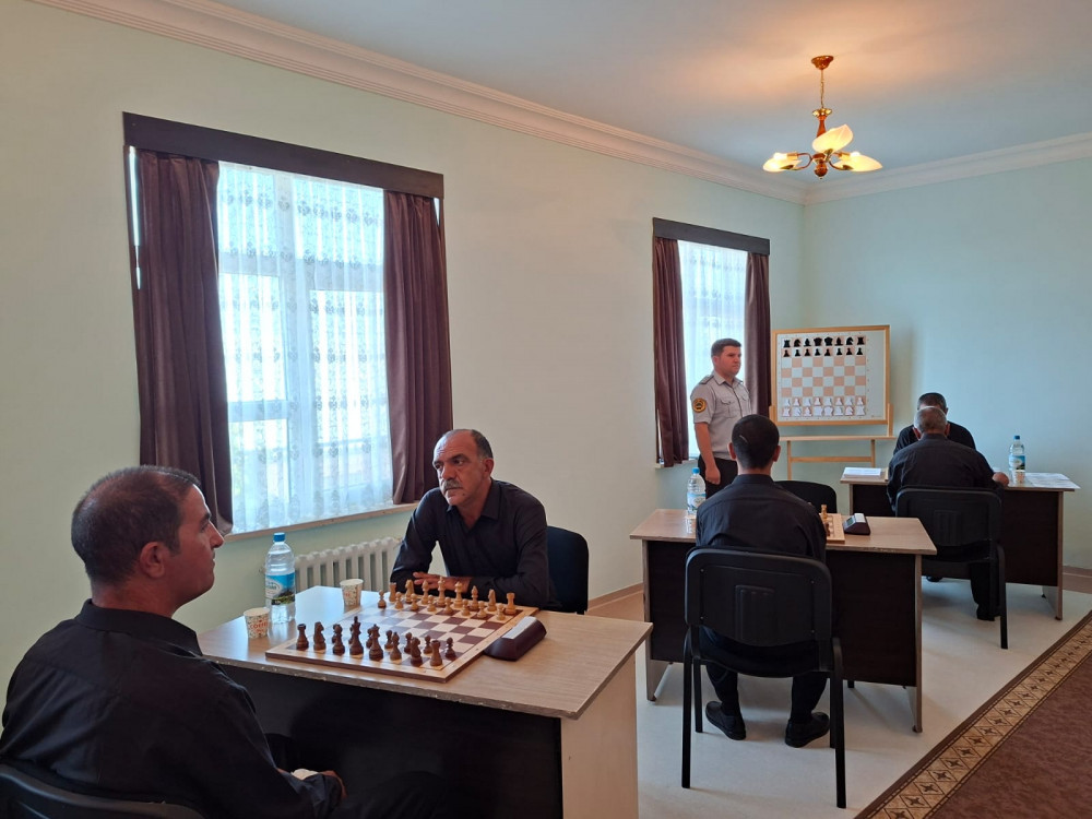 Naxçıvanda məhkumlar arasında şahmat turniri keçirilib<font color=red> - FOTOLAR</font>